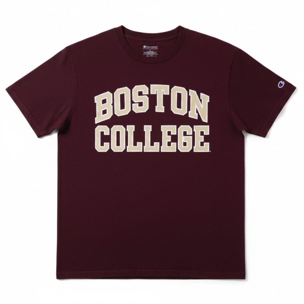 Boston College Eagles Shirt Mens Large Red Crew Neck Short Sleeve Champion Tee